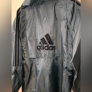 Vintage adidas windbreaker hooded jacket size medium